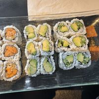 Yam Tempura, Avocado and Avocado & Cucumber rolls  at Ajisai in Milton