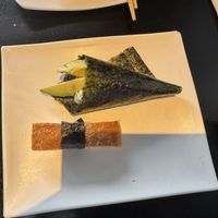 Inari Sushi and Avocado Hand Roll  at Ajisai in Milton
