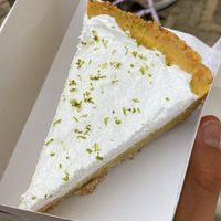 Pineapple cocos cake. New cake, and oh so tasty! A buttery dough topped with pineapple Creme and fluffy whipped cream 🤤   at KLUTS in Utrecht