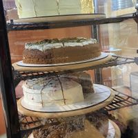 Pies Monday 12 Jan 2026: pistachio/chocolate, carrot cake, blueberry/lemon and apple.  at KLUTS in Utrecht