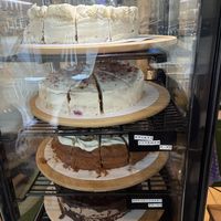 The top pie is new: gluten-free coconut/chocolate pie  at KLUTS in Utrecht