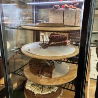 Pies on Sunday 30 Aug: strawberry bonbon pie (gluten-free), pistachio/raspberry chocolate pie (gf), cookie pie (gf) and carrot cake. at KLUTS in Utrecht