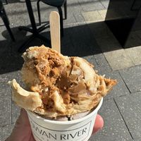 Biscoff Caramel on top of Cookies and Cream   at Swan River Gelato in Fremantle