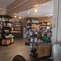 The shop layout (great to stock up on vegan protein bars or snacks if on a long road trip like we were!) at Additive-free rice 88 - 無添加ごはん88 in Abashiri