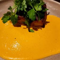 Smoked potato and Tarua gratin at Metita in Auckland