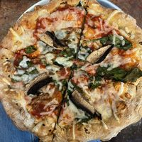 Ms Mushroom pizza (vegan)  at Mellow Mushroom in Denton