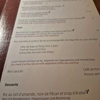 Vegan options clearly marked at Le Vieux Chalet in Champery