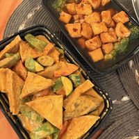 General Tso’s tofu and tofu curry with vegetables  at Silk Road Asian Cuisine in Lewis Center
