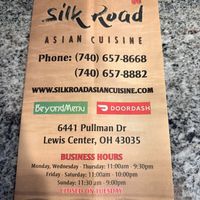   at Silk Road Asian Cuisine in Lewis Center