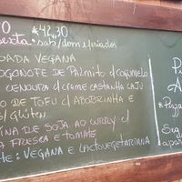 Daily menu at Alternativa Casa do Natural in Sao Paulo