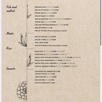 Allergies clearly marked on the menu  at La Azotea De Arrieta in Lanzarote