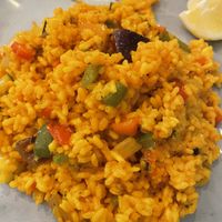 Vegetable paella  at La Azotea De Arrieta in Lanzarote