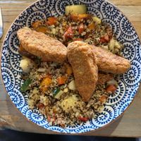 Quinoa Veggie Bowl with Vegan Chicken  at The Local in Neptune Beach