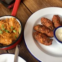 Patatas bravas y Koftas  at La Madriguera in Bilbao
