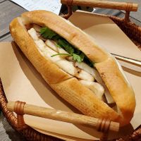 Tofu in spicy sauce banh mi at The Banhmi in Hanoi