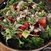 Vegan watermelon avocado and feta salad at Seasalt and Sage in Koh Phangan
