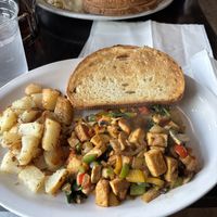 Tofu scram w home fries and sourdough   at The Grind in San Francisco