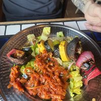 Veggie kabob  at Clay & Fire in Kansas City