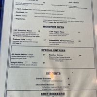 Menu  at Clay & Fire in Kansas City