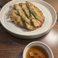 Pa jeon  at Cahchi Korean BBQ Restaurant in New Malden