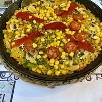 Vegan paella 🥘   at El Patio del Angel in Malaga