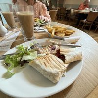 Vegan falafel panini   at Uncle Henry's in Gainsborough