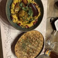 Hommus and roast veggies   at Aegir Microbrewery in Flaam