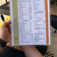 Drink menu  at Calli Cacao Cafe in Puerto Vallarta