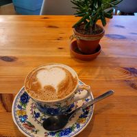 Oat Flat White. at Bae Borth Deli Bar in Porthmadog