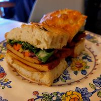 Gochu Tofu. at Bae Borth Deli Bar in Porthmadog