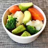 Steams mixed vegetables  at Aura Restaurant in Dubai