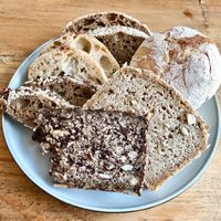 Just some of the breads!  at Baker's Kitchen Destination Restaurant in Dubai