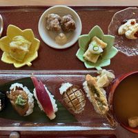 Sushi obanzai (all vegan)  at Vegan Sushi Kyoto in Kyoto