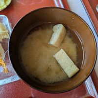 Miso soup at Vegan Sushi Kyoto in Kyoto