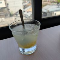 Yuzu lemonade at Vegan Sushi Kyoto in Kyoto