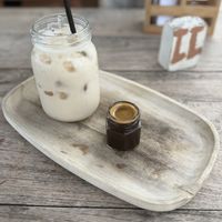 Ice latte (oatmilk)  at Bliss the Berry in Willemstad