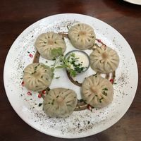Mushrooms-filled dumplings at Nanuchka in Tel Aviv