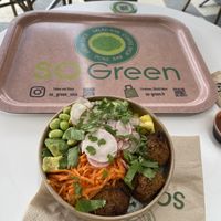 Falafel bowl with spicy soy saucee  at SO Green in Nice