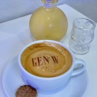 Soy coffee and cold brew milk oolong  at Gen W Cafe in Central Singapore