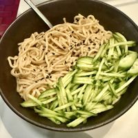 Cold sesame noodles   at Mala Class in Los Angeles