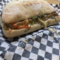 Maple tempeh sandwich   at Resto Vego in Montreal