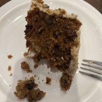 Vegan carrot cakee  at Resto Vego in Montreal