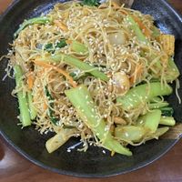 Vegetable Singapore noodles - delish   at Lims Kitchen in Warners Bay