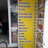 Menu outside at Cơm chay Từ Tam in Ho Chi Minh City