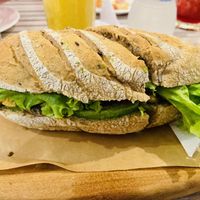 Sandwich is filling, about 10 inchess  at Galapagos Deli in Puerto Ayora