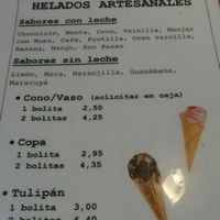 Ice cream card at Galapagos Deli in Puerto Ayora