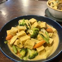 Panang red curry with tofu and vegetables   at Coconut Café  in Koh Chang