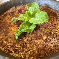 vegan crème brûlée   at MINT Cucina Fresca in Polignano A Mare