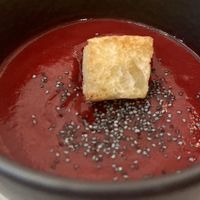 cold beet soup   at MINT Cucina Fresca in Polignano A Mare