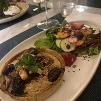 Vegan quiche + saladd  at MINT Cucina Fresca in Polignano A Mare